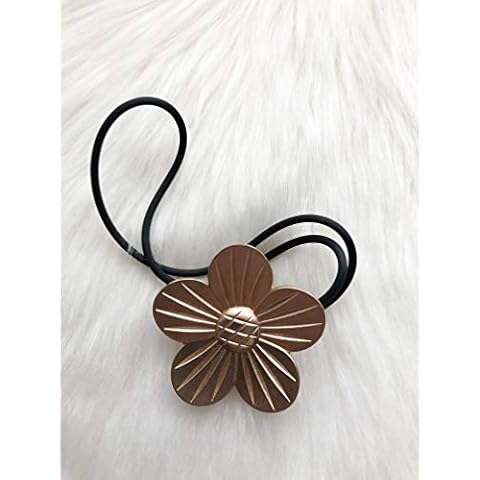 Lactraum Magnetic Curtain Tieback Clips Rope Back Holder Buckles Tie Back Curtain Holder Flowers (Golden) Cover