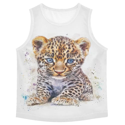 Cub Watercolor Boys Tank Tops Sleeveless Tank Top Shirts Undershirts for 3-15 Years,3T