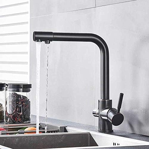 ZYCHSJXA Purified Faucet Chrome Kitchen Faucets Dual Handle Purification Water Drinking Tap Mixer