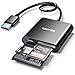 USB Card Reader, UNITEK Aluminum 3-Slot USB 3.0 Flash Memory Card Reader, Supports SanDisk Compact Flash Memory Card & Lexar Professional CompactFlash card, 24 Months Warranty - Black