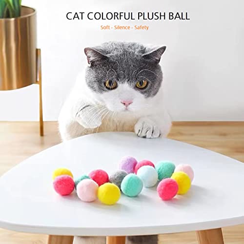 Joseph Jonas Premium Cat Toy, 35Pcs Upgrade Cat Pom Pom Balls With A Satchel Of Catnip, Lightweight Small Pom Poms Cat Toy Balls, Soft Interactive Kitten Plush Toys For Indoor Cats #TOP3