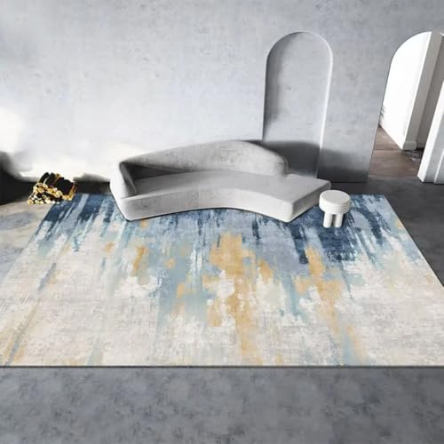 Tapis de salon abstrait 200x300 cm lavable et antidérapant pour table basse