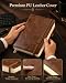 A5 Lined Leather Journal Notebook: Hardback Journal for Women Men, Brown
