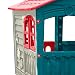 Palplay Kunststoffspielhaus | Haus des Spaßes | Spielhaus für drinnen und draußen | UV-beständig | Spielhaus für Mädchen und Jungen ab 2 Jahren | Rot, Grün & weiß