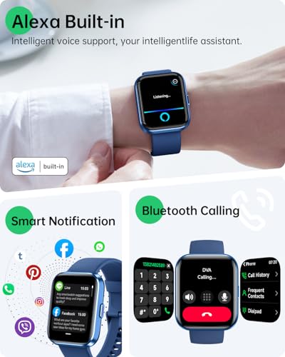 Smart Watches for Men (Android/iPhones), 120+ Sport Modes Fitness Tracker Watch with SpO2/Heart Rate Monitor, Steps/Sleep Tracker, 1.85" HD Smart Watch with Bluetooth Calls/Messages, 3ATM waterproof — view 2