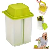 Pickle Jar with Strainer Basket Flip Lid, Jalapeno Container...