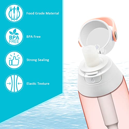 Valve Replace For Brita Water Bottle - 3 Pcs Silicone Mouthpiece + 4 Pcs Filter Cartridges Compatible With Brita Filter Bottle, Water Bottle Accessories, Clear #TOP2
