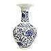 Classic Blue and White Floral Traditional Porcelain Decorative Vase