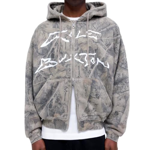Obenie Men's patterned long sleeved sweatshirt street wear hoodie sweatshirt hip-hop fashion Y2K hoodie