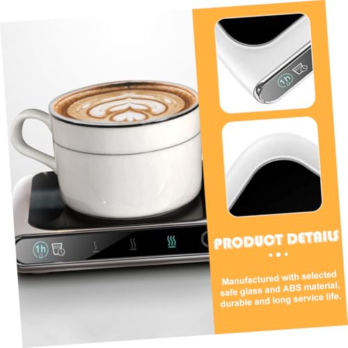 USB Electric Mug Warmer Heating Coaster with 55°c Thermostat Auto Shut Off Coffee and Beverage Cup Heater for Office and Home Use