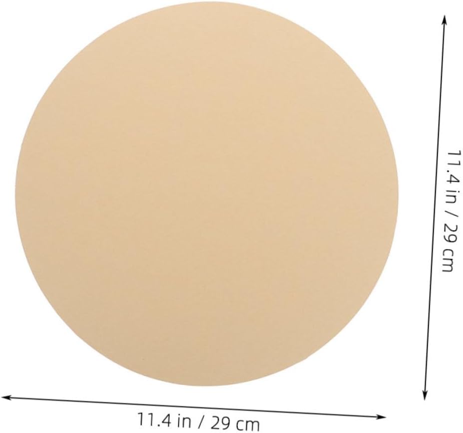 LOLIPPYY 25pcs Round Kraft Cardstock Smooth Texture DIY Craft Paper for Handmade Cards Art Sketching and Drawing Portable Multipurpose Paper for Card Making and Journaling