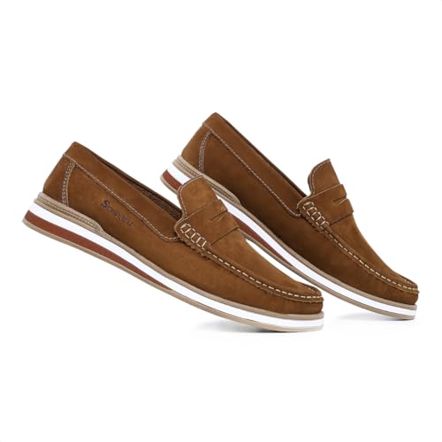 Mocassim Sapato Masculino Couro Legíitimo Leve Confort Passeio (Rato, BR, Adulto, Numérico, 40)