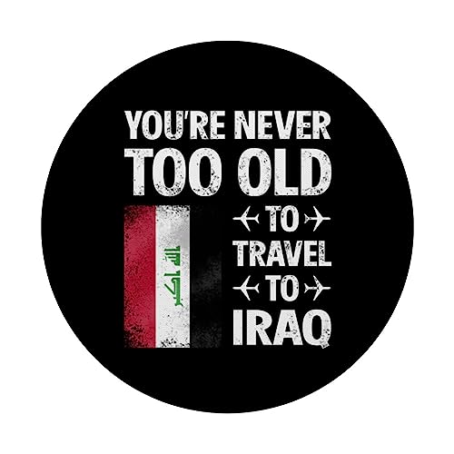 Iraq Iraqi Roots Iraqi Heritage Proud Iraqi Flag PopSockets Swappable PopGrip, Black - Image 3