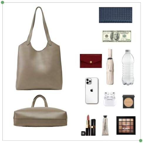SUNLIGHT LEAVES Vegan Leather Light Tote Bag for Women (Black) - 5