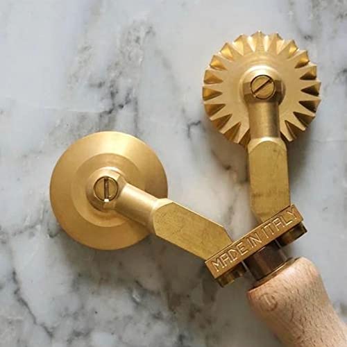 LA GONDOLA Brass & Wood Pasta Cutter Wheel - Essential Tool for Home and Business | Italian Craftsmanship | Ravioli Slicing Tool - Image 8