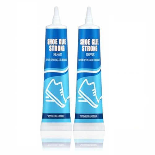 Nalacal Shoe Glue 2 Packs Waterproof Clear Gel Quick Dry Sole Repair Adhesive Professional Strong Kit For Sneakers Boots Leather Goods (100Ml White Bottle)