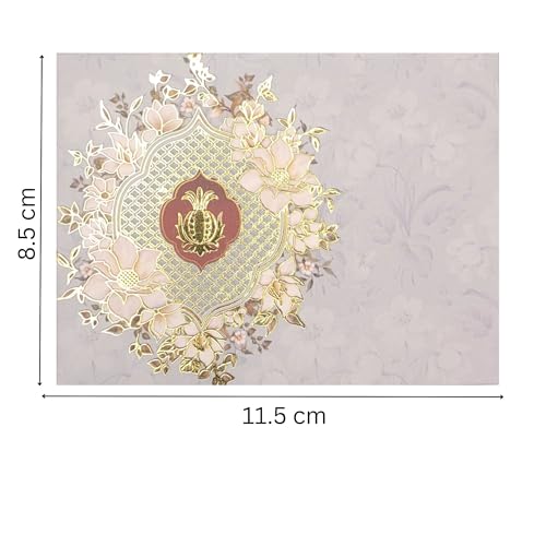 Image of Fonsie cash shagun fancy design envelopes pack of 30 for gifting money on wedding gift, baby shower gift, shagun, family gatherings (Pocket small size, grey broach)