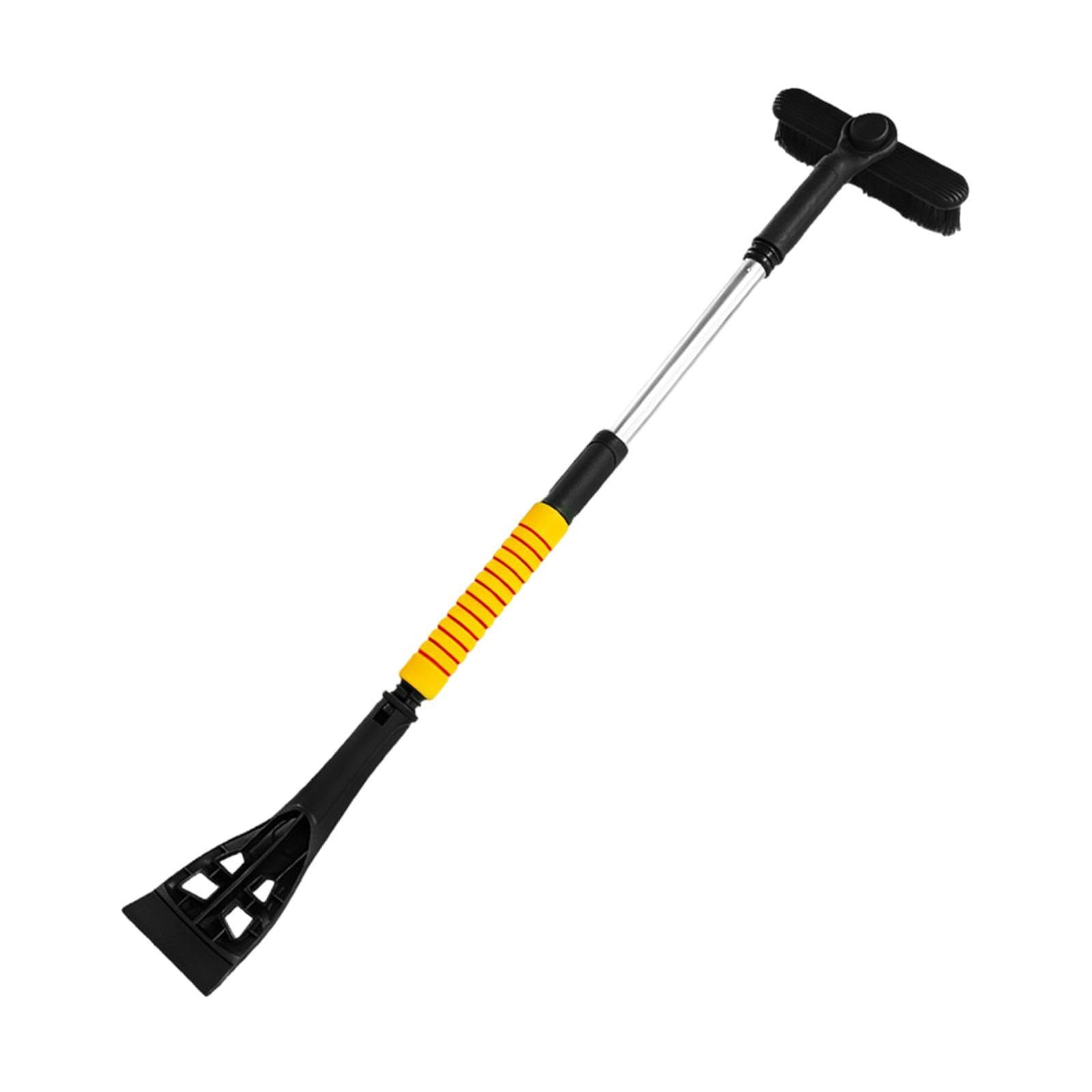 Ice Scraper 2 in 1 Snow Brush with Squeegee for Automobile SUV Vehicles Yellow-image-6