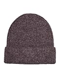 VERO MODA Damen VMGILA Rib Beanie NOOS Strickmütze, Plum Perfect/Detail:Black Melange, Einheitsgröße