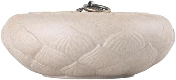 Incense Burner Antique Lotus Incense Burner with Copper Ring Antique Ceramic Room Incense Burner Buddhist Ornaments Incense Stick Holder