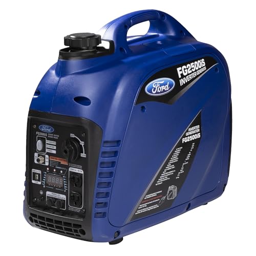Ford 2500 Watt Gas Inverter Generator, Small Portable & Quiet, Home Use, Camping, Outdoor, CARB Compliant, Parallel Capability, Built Ford Tough, Generadores De Gasolina Silencioso, FG2500IS