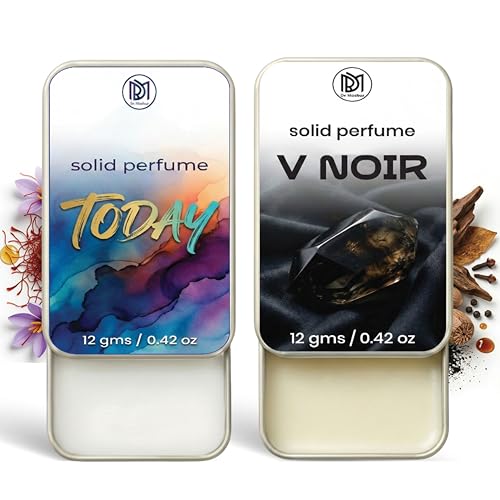 Image of Dr.Mashur Solid Perfume |V Noir&Today Alcohol Free Wax Perfume Balm, Long Lasting | Pocket Tin 12g, Pack Of 2| Non Greasy Smooth Glide, Travel Friendly Men And Women