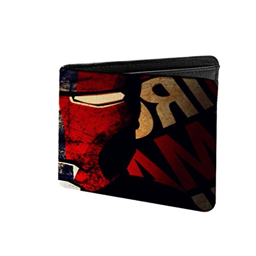 Image of ShopMantra Men Pu Leather Wallet | Super Hero Mask Printed PU Leather Wallet /, Multicolor