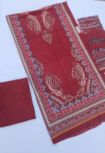 Image of SAMREEN TEXTILE Women's Cotton Floral Printed Unstitched Salwar Suit Dress Material With Dupatta