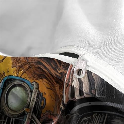 Funda de edredón 3D de microfibra suave hipoalergénica con estampado graffiti duradero 8