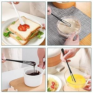 Image of Multifunctional mini Whisk,mini Spoon,Small whisks for Cooking,Tiny Whisk 8 Pieces,mini Small wisk,for Blending,Whisking,Beating Ingredients, Mixing Sauces (8, White)