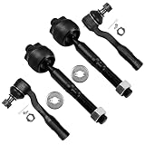SCITOO 4pcs Front Suspension Kit Inner Tie Rod End Outer Tie Rod End Fit 2003-2007 For Toyota For Sequoia 2003-2006 For Toyota For Tundra