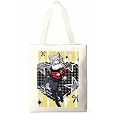 [Atuitaisyou] トートバッグ 獣娘 萌え ＆ 巨乳 美乳 揉みたいおっぱい イエロー キャンバス ショルダーバッグ 大容量 一泊旅行 エコ 帆布 肩掛け ショッピング レディース メンズ シンプル 通勤 通学 おしゃれ 35×40cm ベージュ
