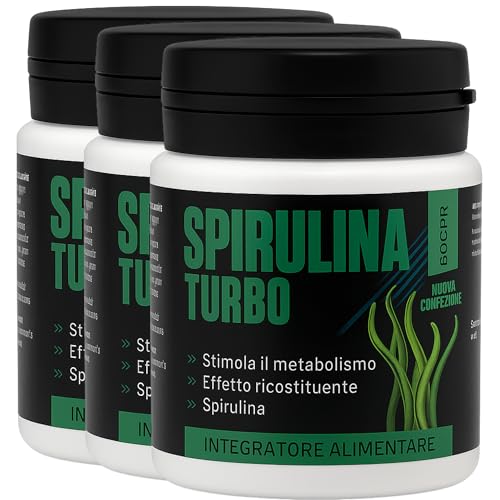 Spirulina Turbo – Integratore Alimentare di Spirulina in Capsule – 180 Capsule