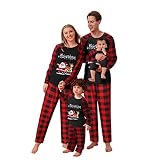 Sheey Conjunto de Pantalón y Pijama con Estampado Animal Papá Noel Lindo Navideño, Trajes Familiar Padres Hijos Arbol Navidad Infantil Niños Hombre Mujer Otoño Invierno Inicio Jersey