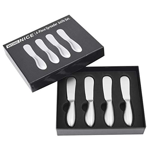 WoneNice-Spreader-Knife-Set-4-Piece-Cheese-and-Butter-Spreader-Knives-One-piece-Stainless-Steel-Gifts-for-Thanksgiving-Day-Christmas WoneNice Spreader Knife Set 4 Piece Cheese and Butter Spreader Knives One piece Stainless Steel Gifts for Thanksgiving Day Christmas