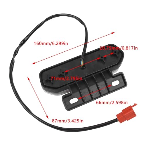 Luz de freno LED para motocicleta: piloto trasero 12V estanco de alta visibilidad para pit bike 6