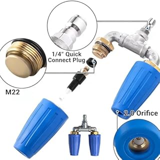 Triple Turbo Nozzle Pressure Washer, 360° Rotating Triple Nozzle Pressure Washer, Triple Turbo Nozzle High-Pressure Washer Nozzle, 1/4" Quick Connector, 4-6 Gpm, 4000 Psi Max (Triple Turbo Nozzle)