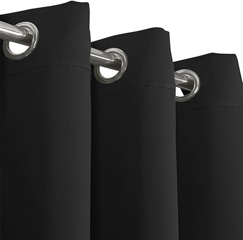 Miniatura 9 de WPKIRA - Cortina blackout con diseño de ondas a rayas con ojales para ventana y puerta, cortinas térmicas para puertas, 1 panel