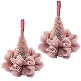 泡立てネット ボディウォッシュボール 泡ボール お風呂用 角質除去 男女兼用 超柔軟 シャワー用 風呂ボール ブラシ かわいい アイスクリーム ボディスポンジ 2点セット