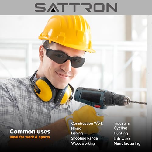 SATTRON Tinted Safety Glasses Bulk 24 Pack, UV Protective Safety Sunglasses for Men Women, ANSI Z87.1 Scratch & Impact Resistant Eye Protection, Ideal for Construction, Shooting, Lab - Thumbnail 7