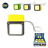 linterna edm 36105 Linterna led recargable con usb e iman cob 300 lumens material: goma led xl; opción power bank, cargador usb, llavero, colores surtidos: verde, azul y amarillo duracion aprox 2,5h