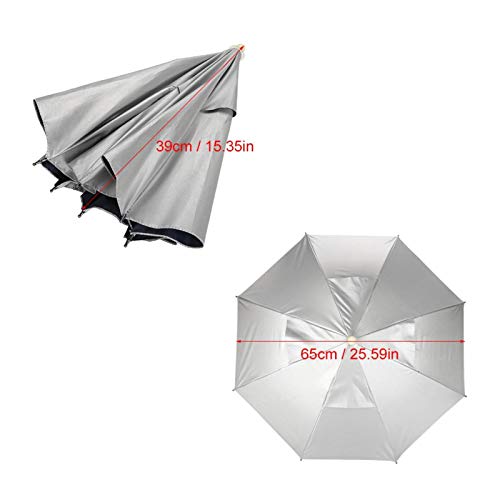 Parasol głowy kapelusze parasol, trwały kapelusz Unbrella kapelusz parasolowy do ryb na świeżym powietrzu, rozmiar uniwersalny