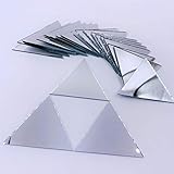 2 inch (50.8 mm) Triangle Mirror Mosaic Tile Craft Mirrors 50pcs (Silver)