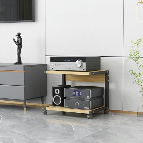 Support multimédia mobile à 2 niveaux pour consoles et lecteur - Étagère TV