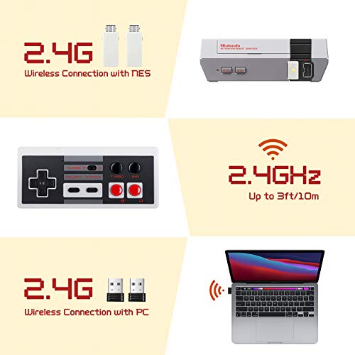 2 Pack Wireless Controller, Agptek Classic Controller Wireless For Nintendo Classic Mini Edition And Pc,No-Wired Gamepad Joypad Support Windows #TOP5