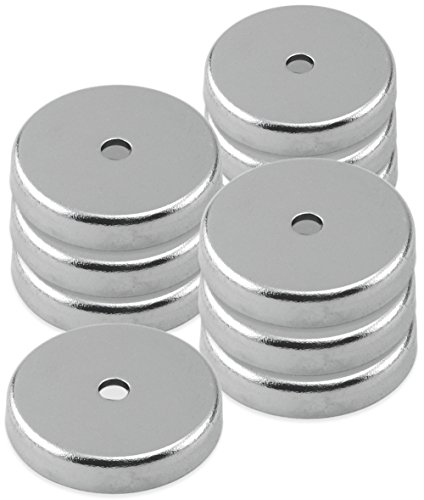 Master Magnetics Ceramic Round Base Magnet Pack with Hole, Ideal for Securing Items in Home, Shop, and Commercial Spaces, Multiple Sizes