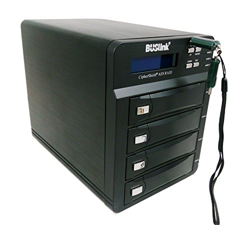 BUSlink CSE32TSSDB4SU3 CipherShield SSD 4-Bay RAID USB 3.2 Gen 1 5Gbps/eSATA FIPS 140-2 HIPAA 256-bit AES n[hEFAÍOfXNgbvhCu 