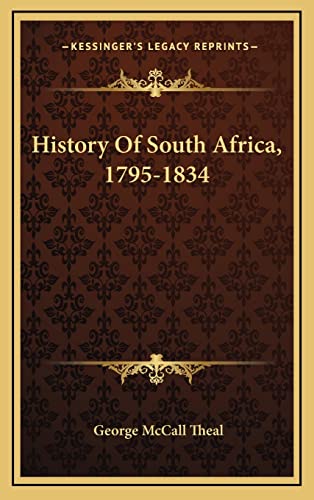 History Of South Africa, 1795-1834