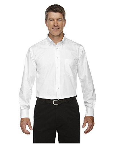 Devon & Jones Men's Crown Collection Solid Oxford Shirt, WHITE