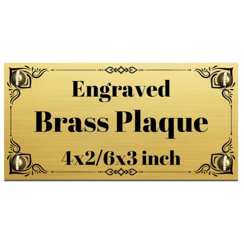 Custom Engraved Brass Plaque